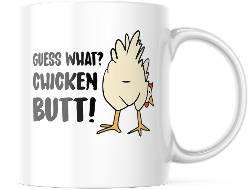  Guess What Chicken Butt Funny Low Profile Thin Mouse