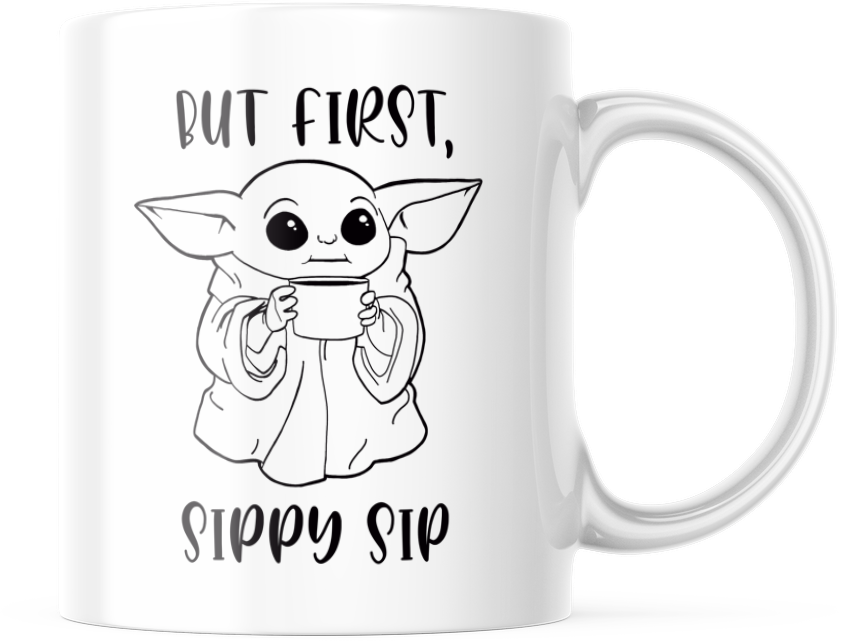 Baby Yoda Coffee Mug, Sippy Sip Mug, Baby Yoda Gift, Star Wars