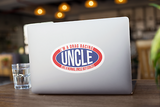 I'm A Drag Racing Uncle  4.5 Inch 2 Pack Racing Sticker Gift for yor Uncle