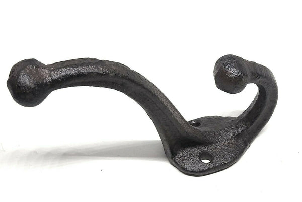 PACK OF 8 Vintage Style Rustic Cast Iron Wall Coat Hooks Country Farmhouse