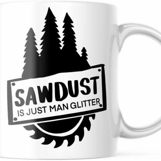 Sawdust Man Glitter Mug, Funny Mugs For Men