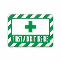 4-Pack First Aid Kit Inside Vinyl Decal Sticker 7-Inch by 5-Inch Premium Quality