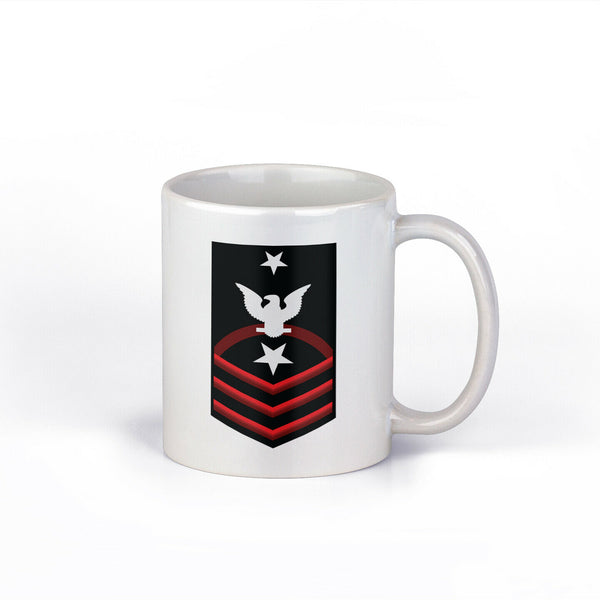 Navy E8 CMDCS Command Senior Chief Ceramic 11 Ounce Coffee Mug