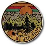 Love Camping I Hate People Funny Camping  Sticker Vinyl Decal Wall | PS105 |