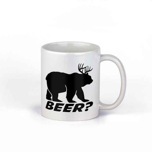 Beer Animal Mug | Bear Deer Ceramic Coffee Cup | 11-Ounce Coffee Mug | DD190