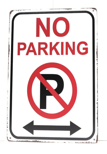 No Parking Tin Sign, Home Zone, Business Sign, No Zone, Road Sign