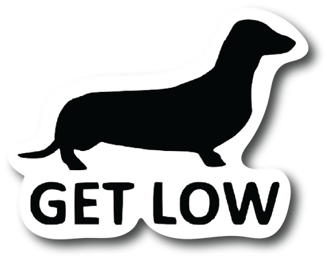 Get Low Dachshund 4.5 inch Decal - Sticker Graphic - Auto, Wall, Laptop - PS761
