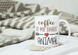 Coffee Is My Spirit Animal Mug | Funny Hot Cocoa Coffee Cup | 11-Ounce Mug