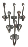 PACK OF 6 Old English Cast Iron Acorn 3" Hook ( expect some Minor Rust Stains)