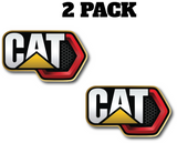 2PK Set | Decals for Caterpillar CAT Logo | Graphic Vinyl Stickers - Select Size