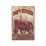 TIN SIGN Farmall Retro Farm Tractor Equipment Barn Shop Metal Sign Decor