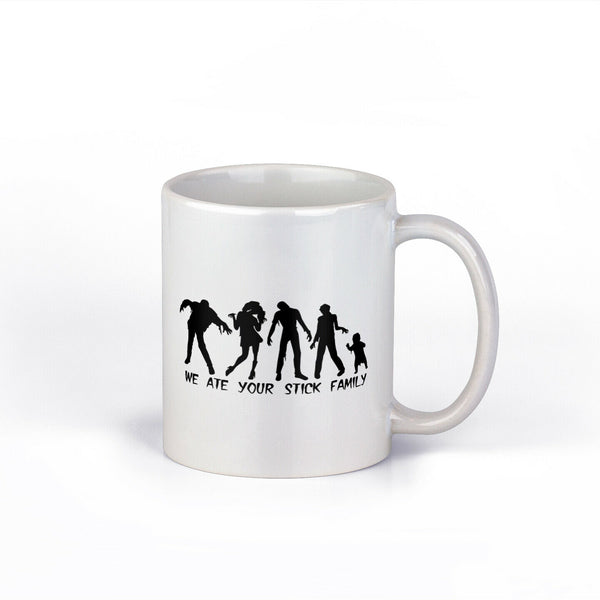 Zombie Family Coffee Mug | Funny Zombie Ceramic Cup | 11-Ounce Mug |