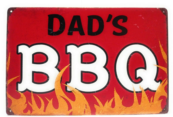 Dad's BBQ Unique Man Cave, Cookout, Garage,  Home Decor Tin Sign