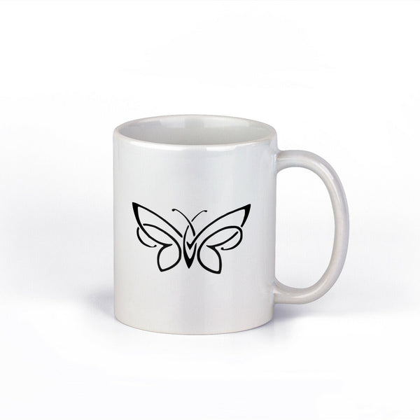 Beautiful Butterfly Ceramic Coffee Mug | Butterflies Coffee Cup | 11-Ounce Mug