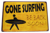 Gone Surfing Be Back Soon Beach House Sign Lake House Sign Surfing Sign