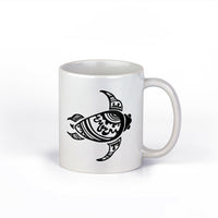 Sea Turtle Coffee Mug | Henna Style Sea Turtle Ceramic Cup | 11-Ounce Mug |