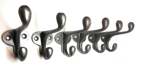 PACK OF 6 Old English Cast Iron Acorn 3" Hook ( expect some Minor Rust Stains)
