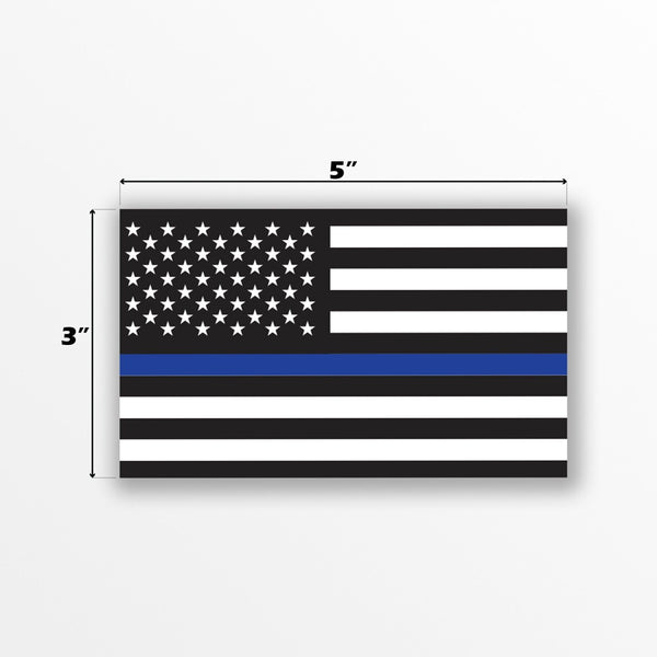 2 Pack Thin Blue Line Flag Vinyl Decal Sticker Blue Lives Matter Law Enforcement