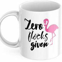 Zero Flock Given 11 Ounce White Ceramic Tea Cup Flamingo Mug, Flamingo Gift,M561