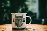 Olympic Washington National Park 12 OZ Enamel Mug Campfire Gift Mug Souvenir