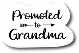 Grandma Sticker Promoted to GRANDMA 4 in Decal Fashion Woman Sticker PS847