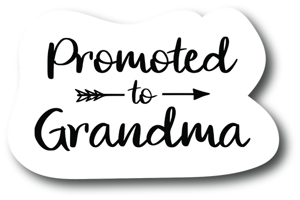 Grandma Sticker Promoted to GRANDMA 4 in Decal Fashion Woman Sticker PS847