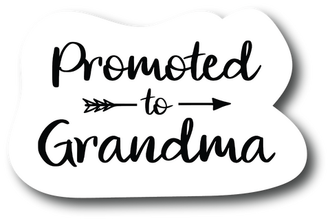 Grandma Sticker Promoted to GRANDMA 4 in Decal Fashion Woman Sticker PS847