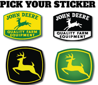 John Deere Equipment  Premium Vinyl Decal  Choose your own sticker & Size