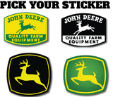 John Deere Equipment  Premium Vinyl Decal  Choose your own sticker & Size