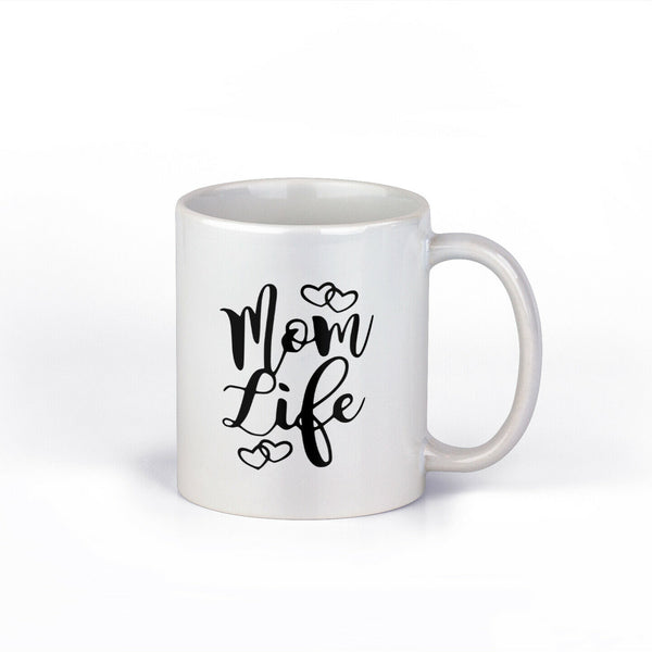 Mom Life Coffee Mug | Mothers Ceramic Morning Coffee Cup | 11-Ounce Coffee Mug |