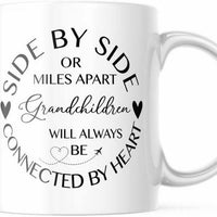 Grandparents & Grandchildren Will Always Be Connected By Heart. 11-Ounce Mug