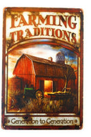 Farming Traditions Down on the Farm Country Tin Sign