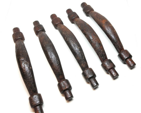 5-Pack Antique Rustic Brown Finish Cast Iron 6" Drawer / Door Handle Pull
