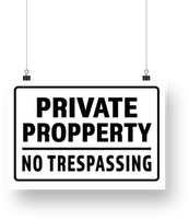 Private Property No Trespassing 8x12" Rust Free Aluminum Sign TS02739