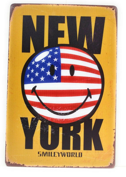 New York Tin Sign, New York City, Home Decor, Bar Decor, Kitchen Decor