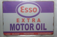 ESSO Gas Pump Station Oil Decor Garage Auto Shop Gas and Oil  Tin Sign