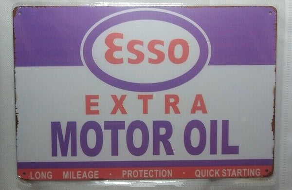 ESSO Gas Pump Station Oil Decor Garage Auto Shop Gas and Oil  Tin Sign