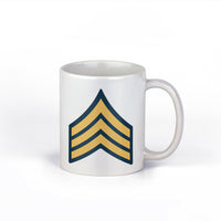 U.S. Army Sergeant E-5 Stripe  Ceramic 11 Ounce Coffee Mug