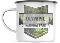 Olympic Washington National Park 12 OZ Enamel Mug Campfire Gift Mug Souvenir