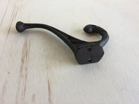  VINTAGE CAST IRON  DOUBLE BALL HOOK .HARNESS TACK FARM BARN COAT HOOK 4 PK