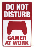 Do Not Disturb Gamer at Work Gamer Sign Gaming Wall Decor Gamer Art