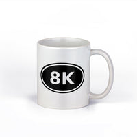 8K Runner Mug | Marathon Runner Ceramic Coffee Cup | 11-Ounce Coffee Mug |