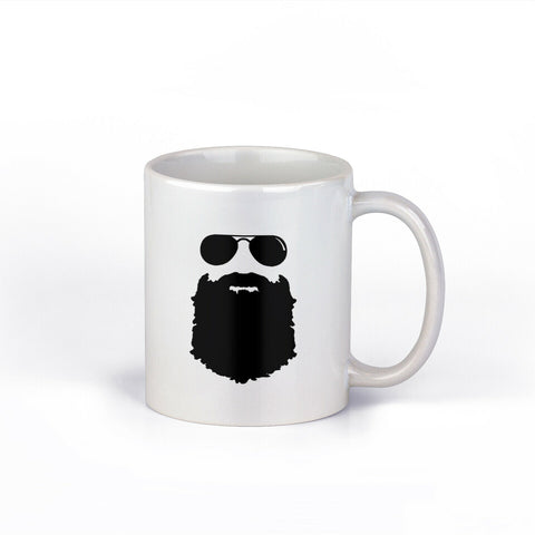 Beard Cool Coffee Mug | Man with the Beard Ceramic Cup Funny | 11-Ounce Mug |
