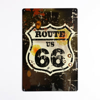 Travel Nostalgic Route 66 Vintage Tin Sign