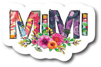 Mimi with Floral 5 Inch Decal for Car Truck Bumper Laptop Vinyl Sticker