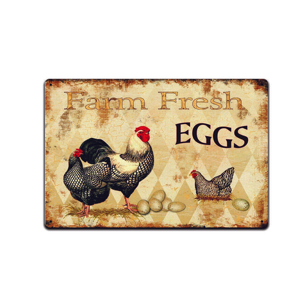 Hen House Cottage Farrm Eggs Chicken Coop Rustic Decor Tin Sign TS594