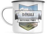 Denali Alaska National Park 12 OZ Enamel Mug Campfire Gift Mug Souvenir