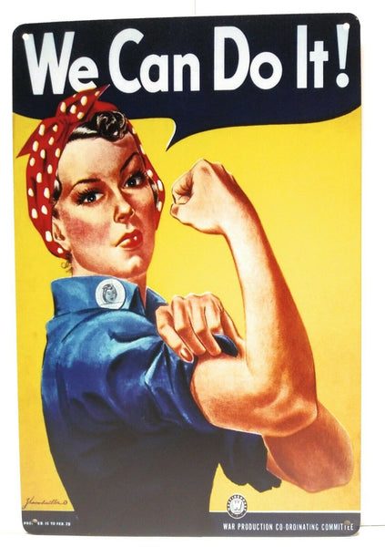 We Can Do It Rosie The Riveter, Restaurant, Office, Wall Decor, Tin Sign