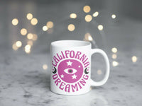 California Dreaming 11-Ounce White Ceramic Coffee Drink Mug M318