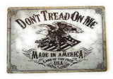 DON'T TREAD ON ME TIN SIGN - PROUD TO BE AN AMERICAN METAL 2nd Amendment.